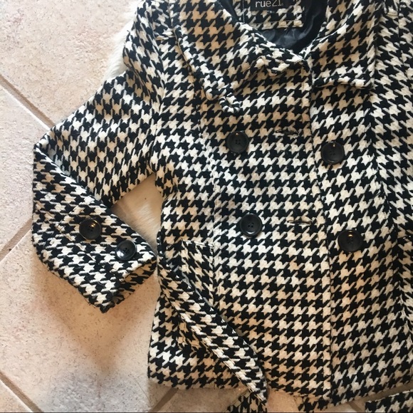 Black and white pattered pea coat - Picture 4 of 5